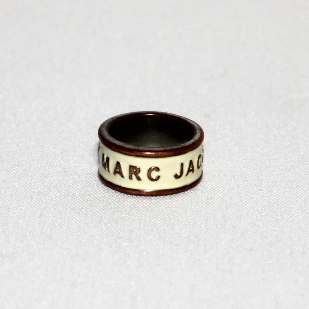 Marc Jacobs Logo Print Ring Size 6